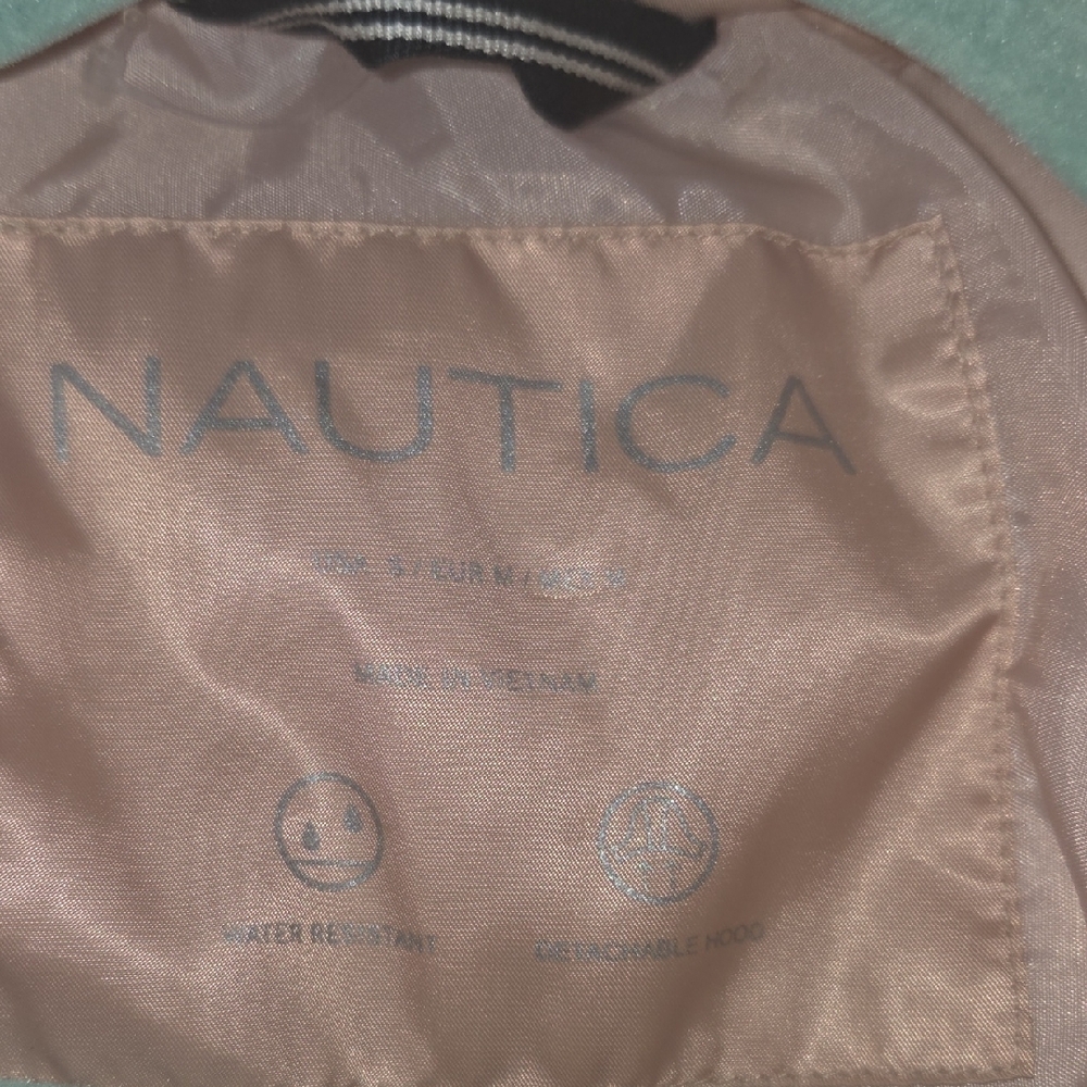 Nautica Women's Pale Pink Puffer Jacket with Faux Fur Hood - Picture 2 of 9